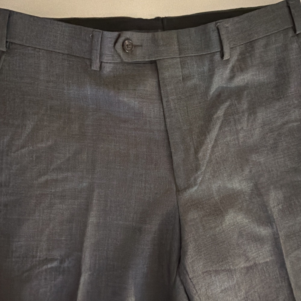 Lauren Ralph Lauren Men's Grey 100% Wool Dress Pants Flat Front 36x30 Regular - Picture 3 of 8